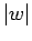 $ \vert w\vert$