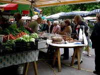 The market on Kaiser-Josef-Platz