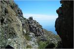 Climbing on Table mountain